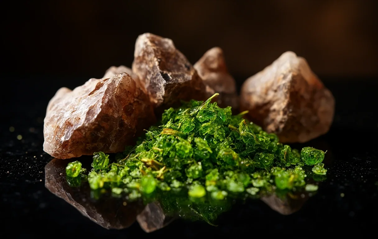 Textura de minerales crudos